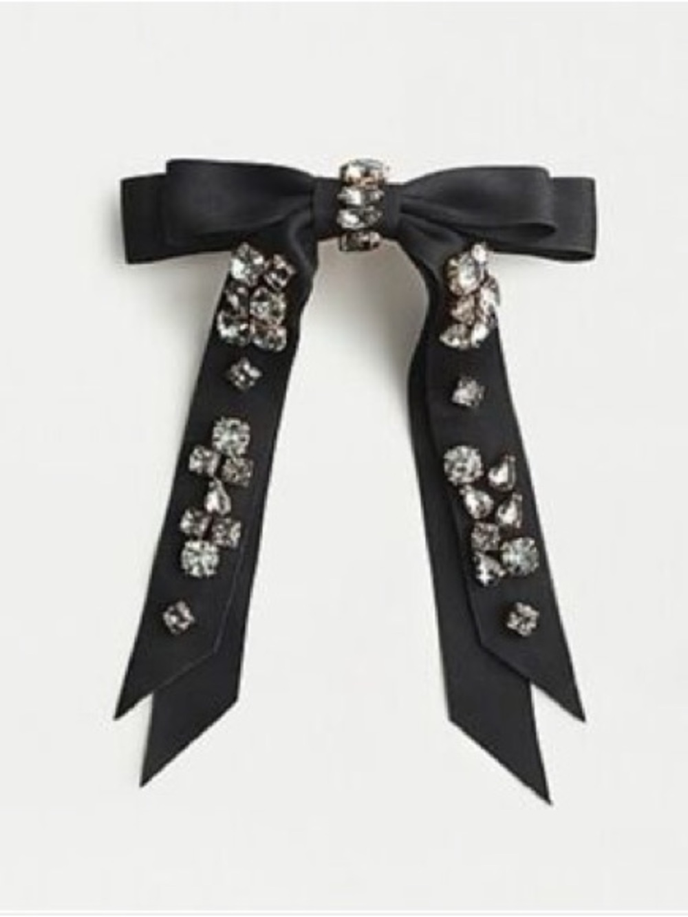 Jcrew Embellished Bow Barrette (Black)
